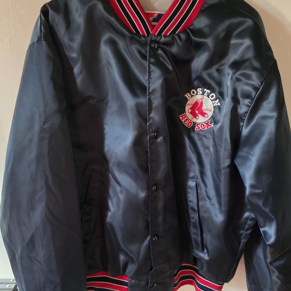 Swingster Vintage Boston Red Sox Satin Jacket Excellent Made in USA Large 1980s